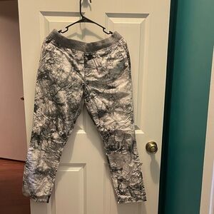 CAbi 100% cotton Gray and White Straight Leg Pants